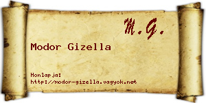 Modor Gizella névjegykártya