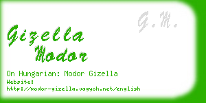 gizella modor business card